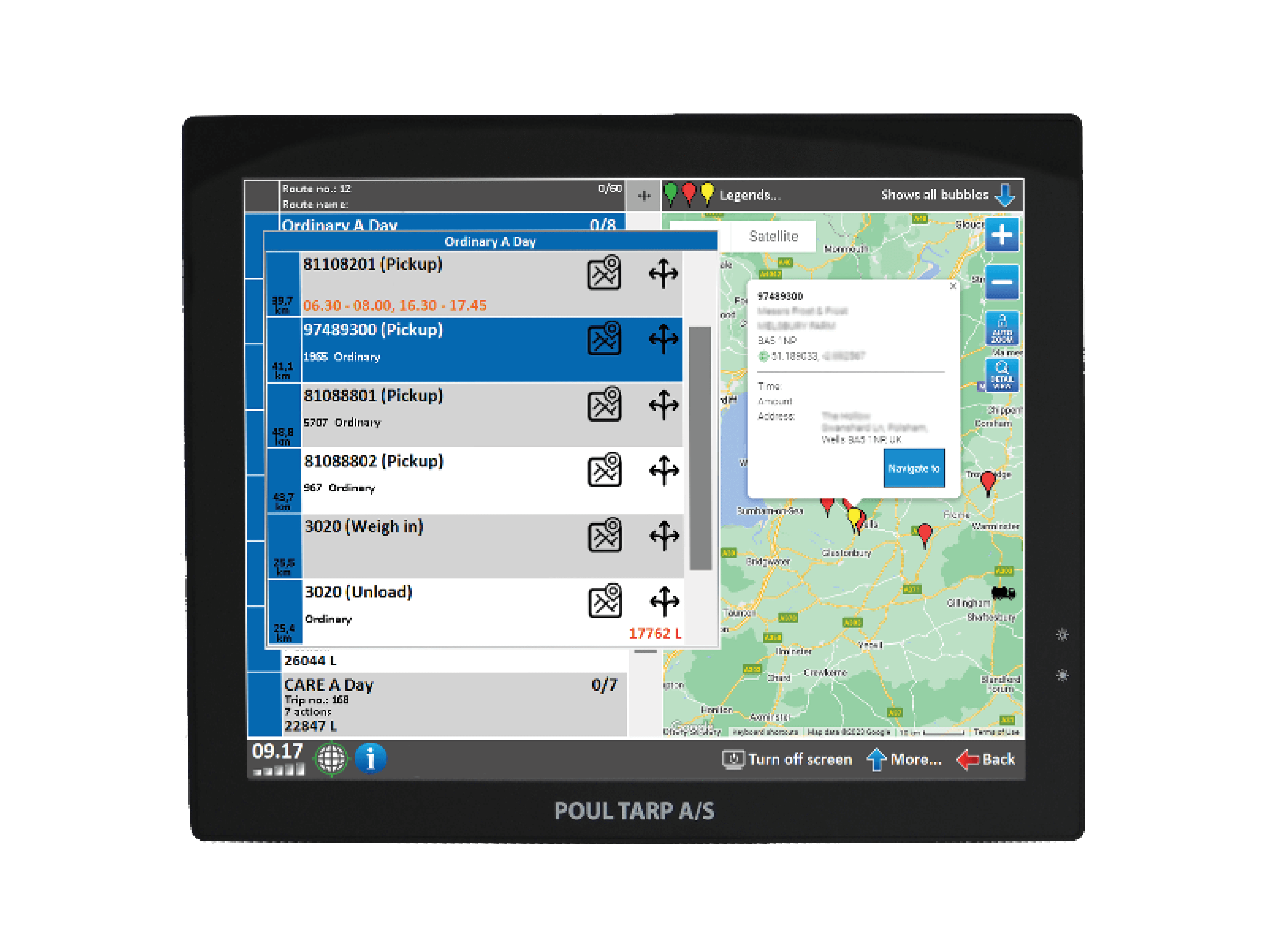 Cabin Computer for route guidance